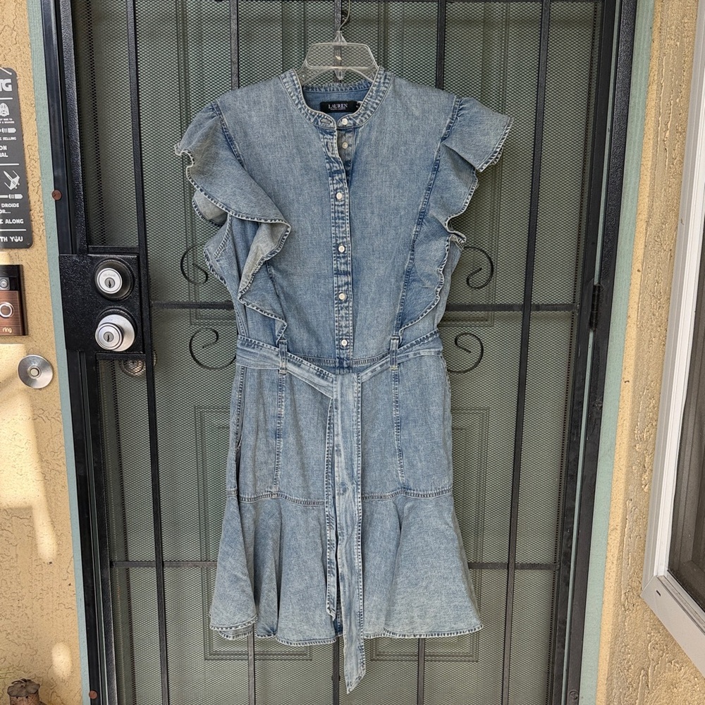 Lauren Ralph Lauren Blue Denim Dress